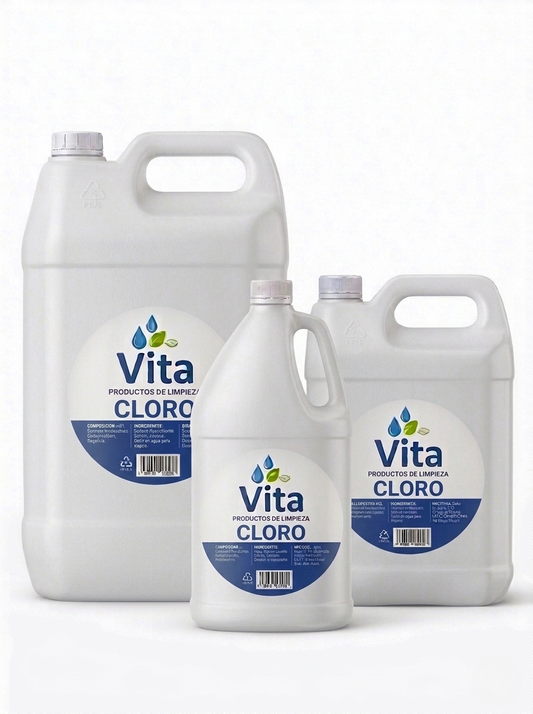 Cloro Blanqueador Concentrado VITA | Desinfecta, Blanquea y Elimina Gérmenes